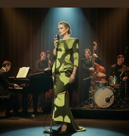 Green Dress Spot Reflect 1
